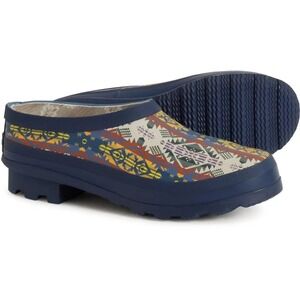 NEW Pendleton Women's Journey West Garden Rain  Clogs Sz 7 M Blue Aztec Low